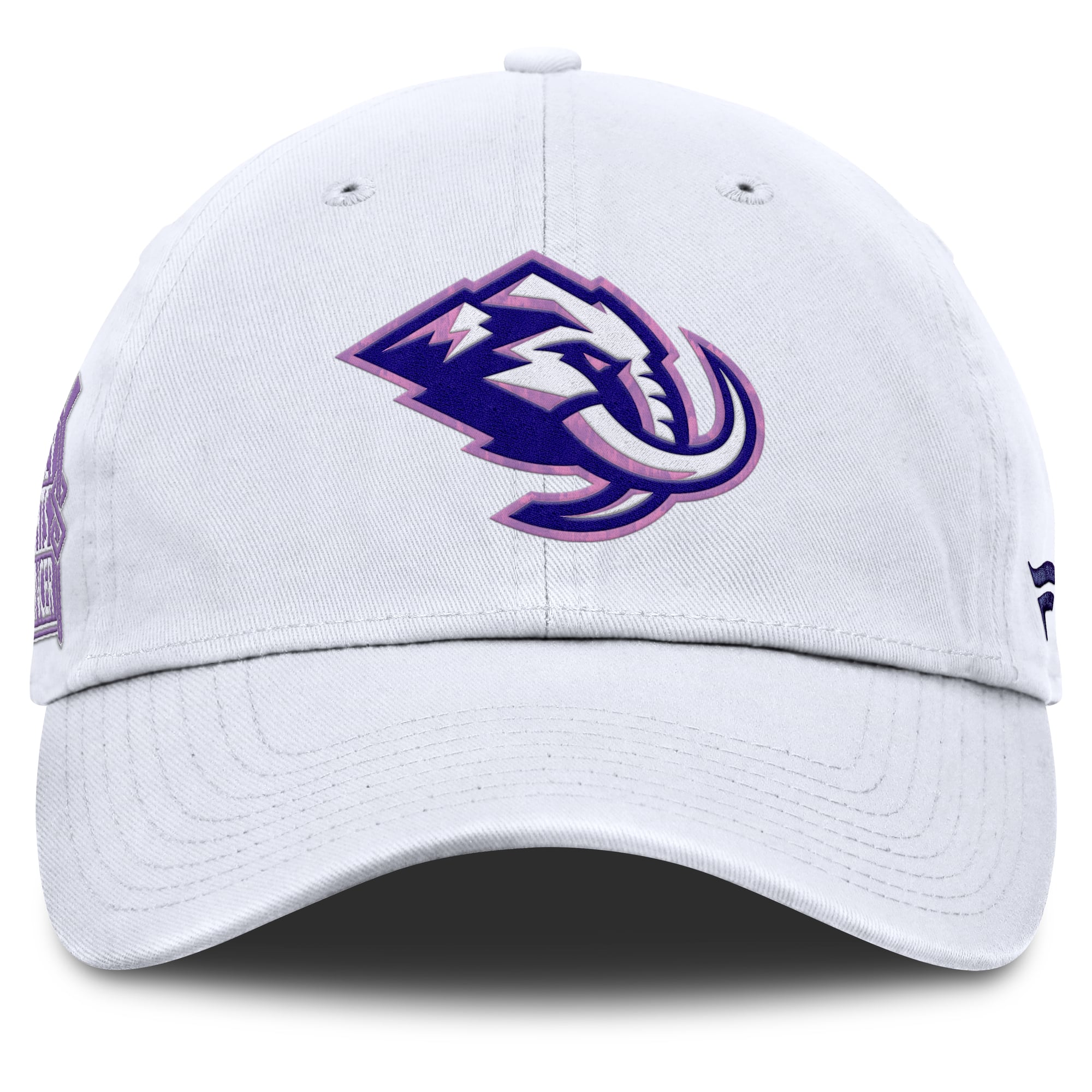 Men's Fanatics  White Utah Mammoth Authentic Pro Hockey Fights Cancer Adjustable Hat